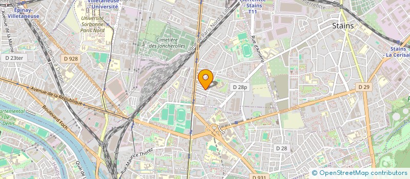 localisation de l'entreprise DLD SIGNALETIQUE à PIERREFITTE-SUR-SEINE