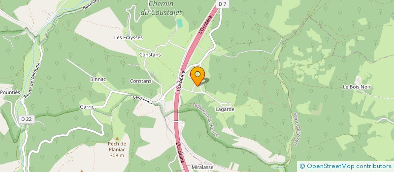 localisation de l'entreprise DLF  BELLEFONT-LA RAUZE