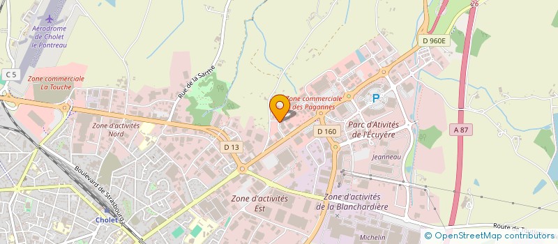 localisation de l'entreprise DLGE à CHOLET