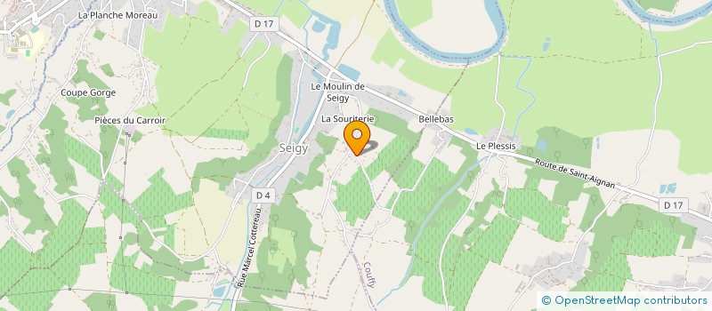 localisation de l'entreprise DLI  SEIGY