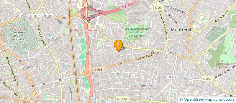 localisation de l'entreprise DLL à BAGNOLET
