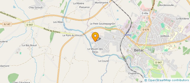 localisation de l'entreprise DLL LEVALLOIS à BELLAC