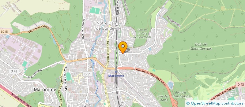 localisation de l'entreprise DLM INFORMATIQUE à NOTRE-DAME-DE-BONDEVILLE