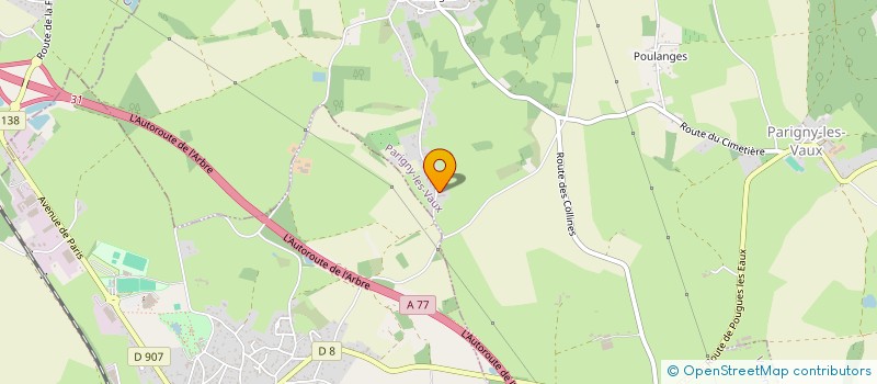 localisation de l'entreprise DLPO à PARIGNY-LES-VAUX