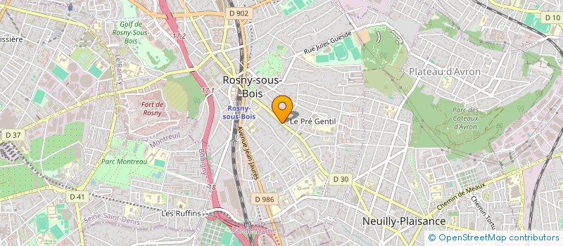 localisation de l'entreprise DLS à ROSNY-SOUS-BOIS