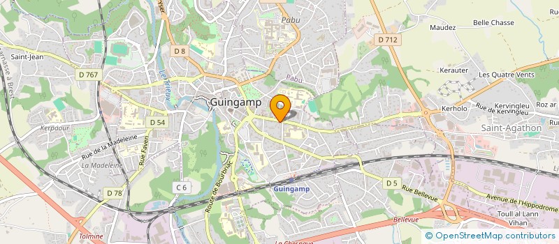 localisation de l'entreprise DLV à GUINGAMP