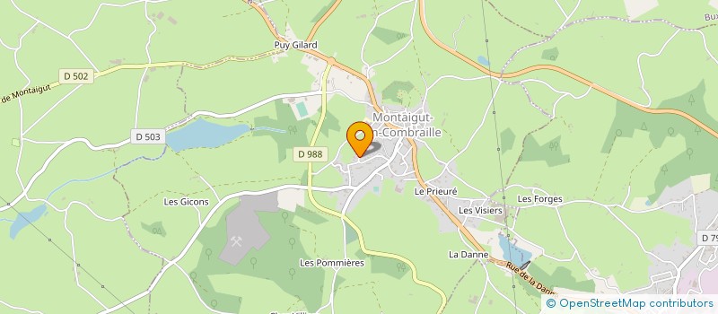 localisation de l'entreprise DLWE INVEST  MONTAIGUT-EN-COMBRAILLE