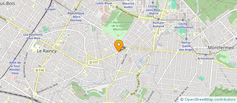 localisation de l'entreprise DM BAT à CLICHY-SOUS-BOIS