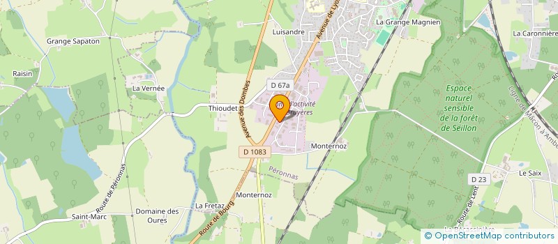 localisation de l'entreprise DM CREATIONS  PERONNAS