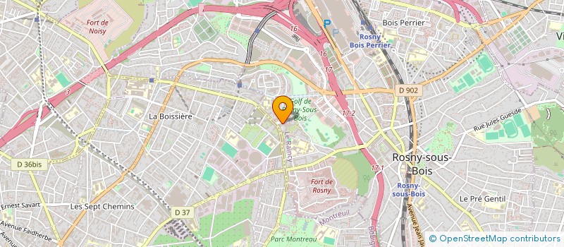 localisation de l'entreprise DM ECHAFAUDAGE à ROSNY-SOUS-BOIS