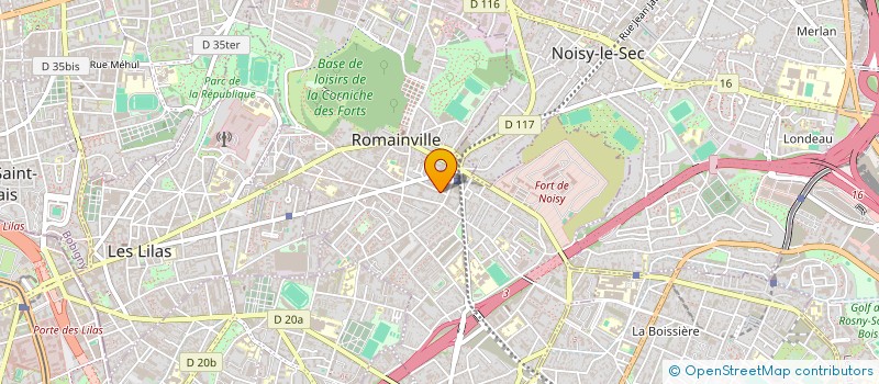 localisation de l'entreprise DM FINANCE à ROMAINVILLE