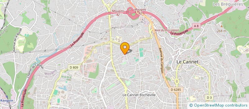 localisation de l'entreprise DM GESTION à LE CANNET