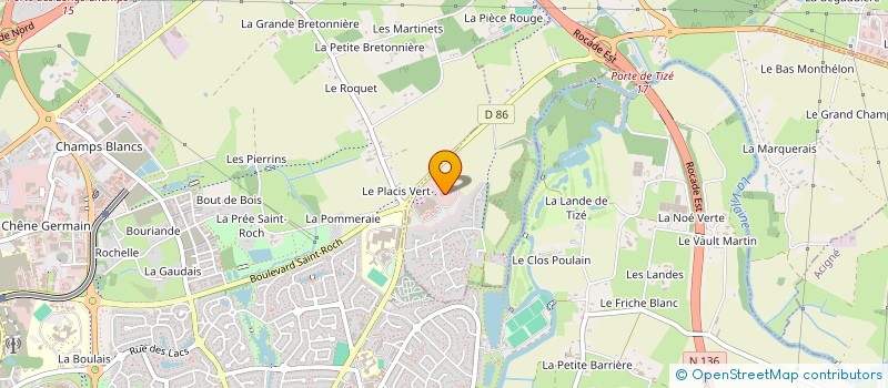 localisation de l'entreprise DM IMMO  THORIGNE-FOUILLARD