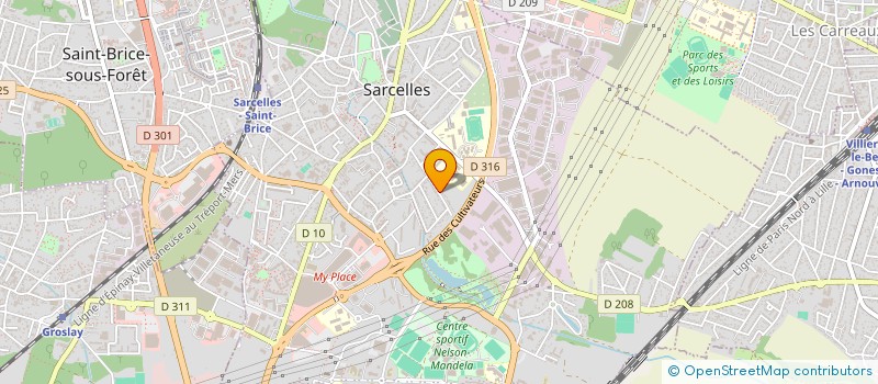 localisation de l'entreprise DM INVEST  SARCELLES