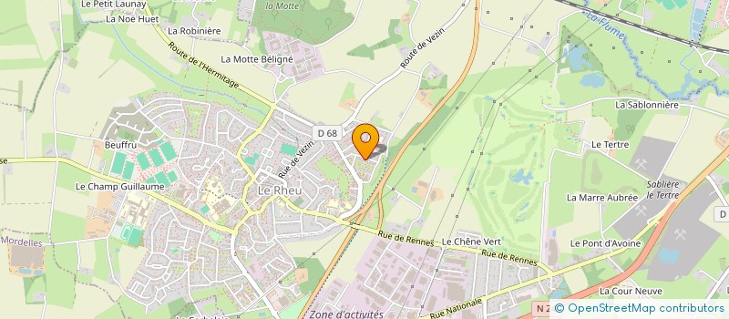 localisation de l'entreprise DM INVEST  LE RHEU