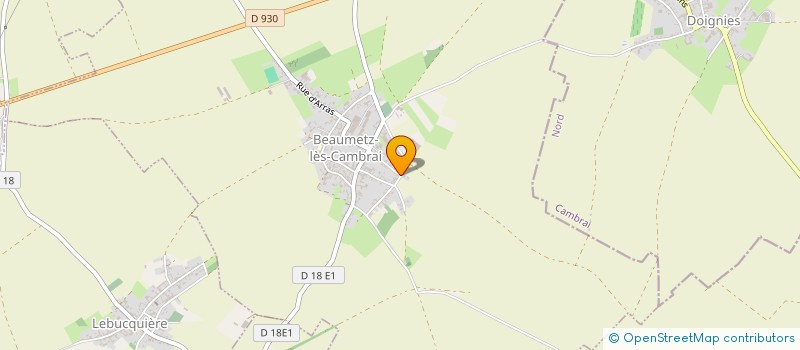 localisation de l'entreprise DM PIERACHE  BEAUMETZ-LES-CAMBRAI