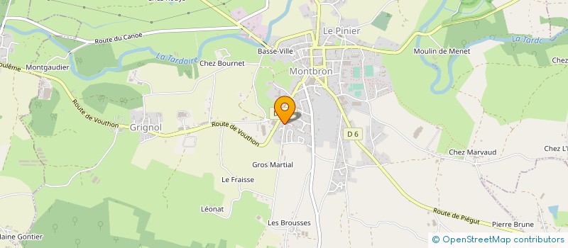 localisation de l'entreprise DM PRODUCTION à MONTBRON