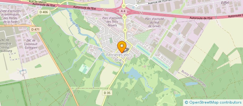 localisation de l'entreprise DM PROJET à FERRIERES-EN-BRIE