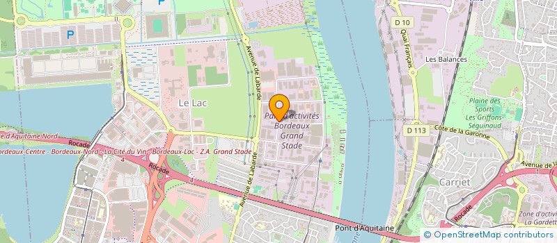 localisation de l'entreprise DM SPORT à BORDEAUX