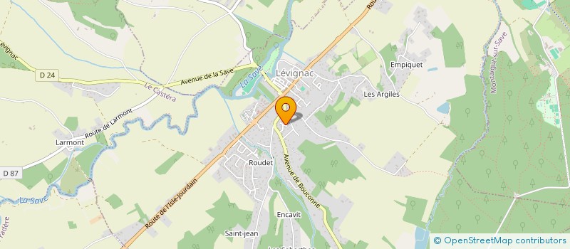 localisation de l'entreprise DM TOITURES à LEVIGNAC