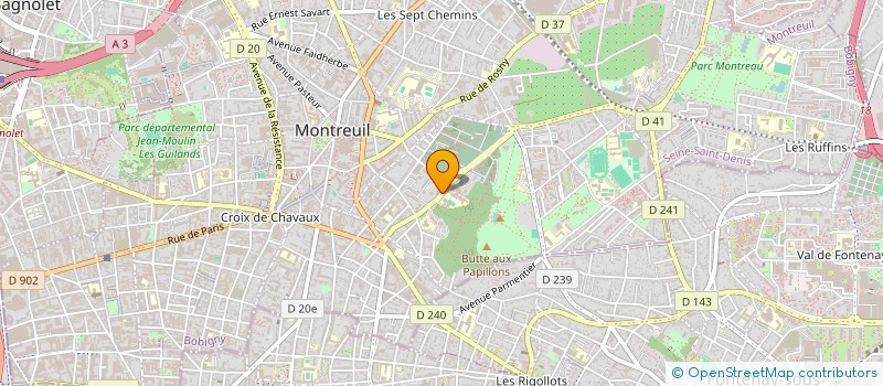 localisation de l'entreprise DM-TRANSPORT à MONTREUIL