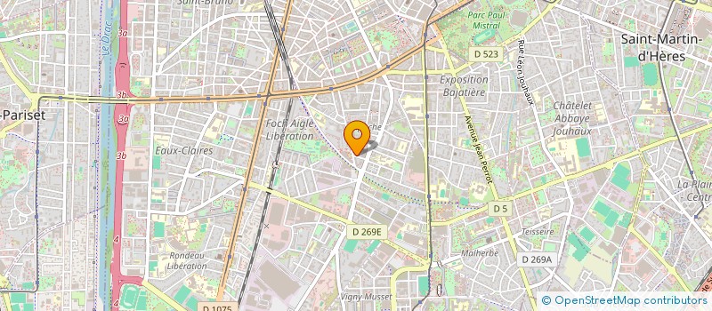 localisation de l'entreprise DM VTC 38 à GRENOBLE