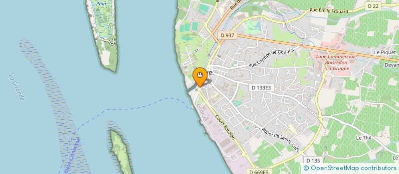 localisation de l'entreprise DMB à BLAYE