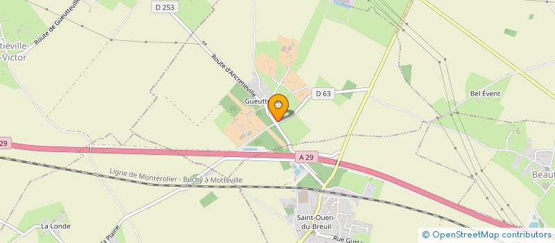 localisation de l'entreprise DMC MENUISERIE CHARPENTE  GUEUTTEVILLE