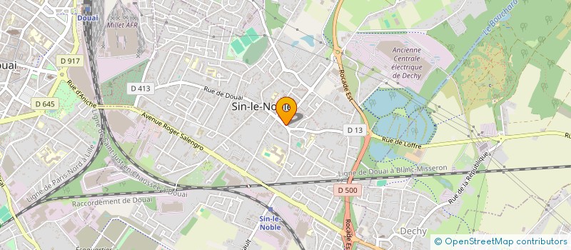 localisation de l'entreprise DMDL PLATRERIE  SIN LE NOBLE