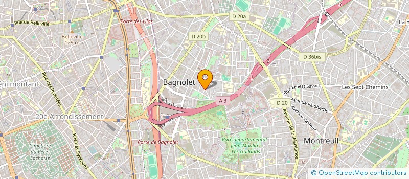 localisation de l'entreprise DMG FILMS à BAGNOLET