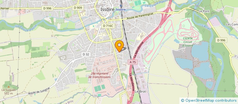 localisation de l'entreprise DMINA  ISSOIRE