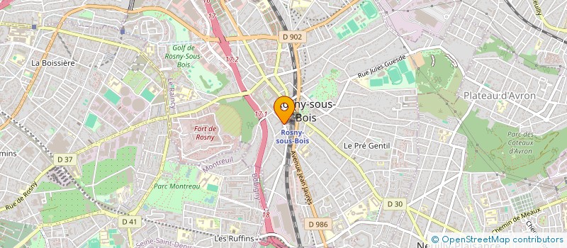 localisation de l'entreprise DMJ à ROSNY-SOUS-BOIS