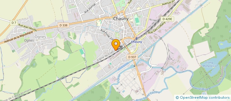 localisation de l'entreprise DMJ à CHAUNY