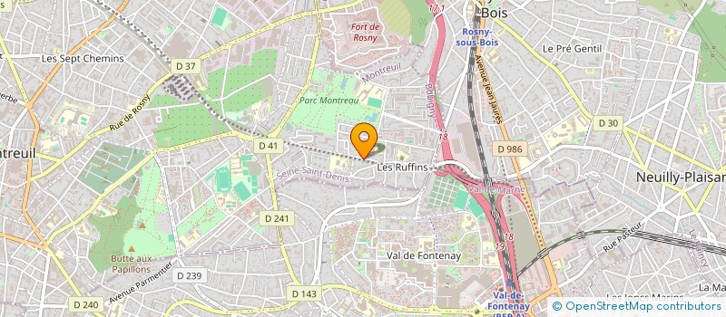 localisation de l'entreprise DMK GARAGE à MONTREUIL