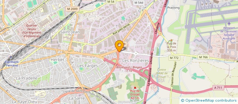 localisation de l'entreprise DMO 63 LE BREZET  CLERMONT-FERRAND