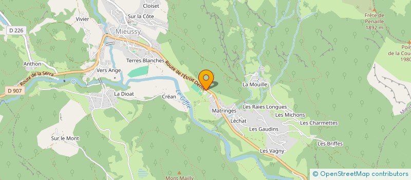 localisation de l'entreprise DMP à MIEUSSY
