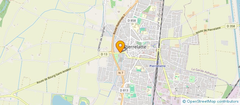localisation de l'entreprise DMPLAST - DECLINAISONS DES MATIERES PLASTIQUES à PIERRELATTE