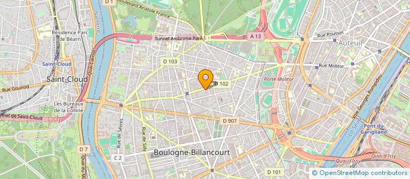 localisation de l'entreprise DMR  BOULOGNE-BILLANCOURT