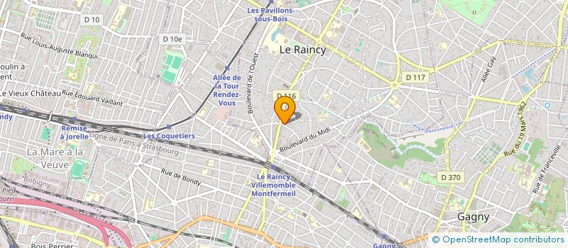 localisation de l'entreprise DN BEAUTY COIFF à LE RAINCY