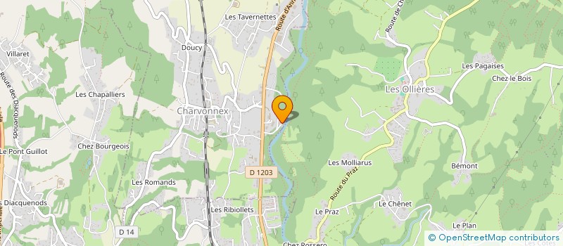 localisation de l'entreprise DN-ELEC  CHARVONNEX