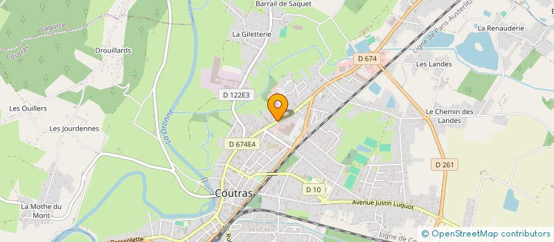 localisation de l'entreprise DN PISCINES ET AMENAGEMENT  COUTRAS