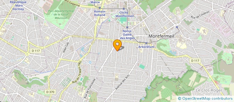 localisation de l'entreprise DNV COUVERTURE à MONTFERMEIL