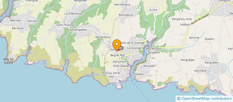 localisation de l'entreprise DOALELI 2  CLOHARS-CARNOET