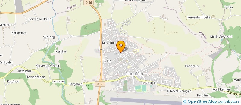 localisation de l'entreprise DOARE VINCENT à PLUGUFFAN