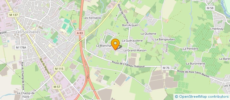 localisation de l'entreprise DOBUGNY  LES SORINIERES