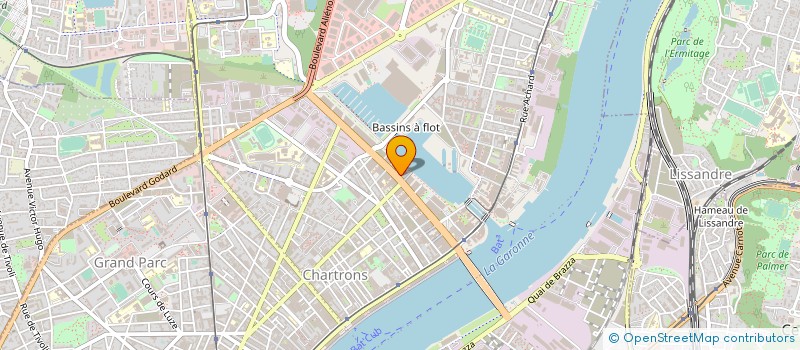localisation de l'entreprise DOCK GLN à BORDEAUX