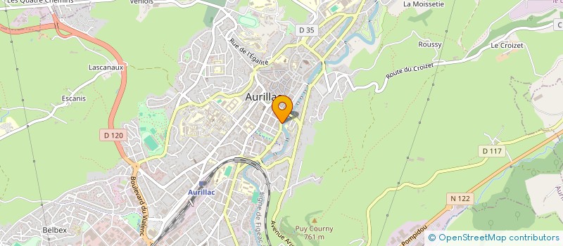 localisation de l'entreprise DOCTEUR BRUNO MOMPEYSSIN - OTO RHINO à AURILLAC