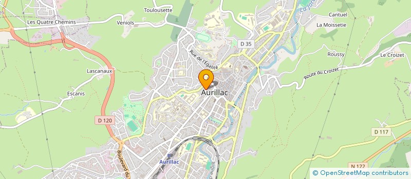 localisation de l'entreprise DOCTEUR DENIS VERRIERE - MEDECIN RHUMATOLOGUE à AURILLAC