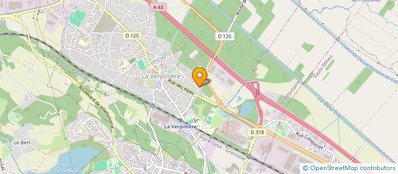 localisation de l'entreprise DOCTEUR ERIC CHALLE  LA VERPILLIERE