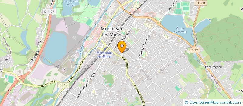localisation de l'entreprise DOCTEUR ERIC DUBREUIL à MONTCEAU-LES-MINES